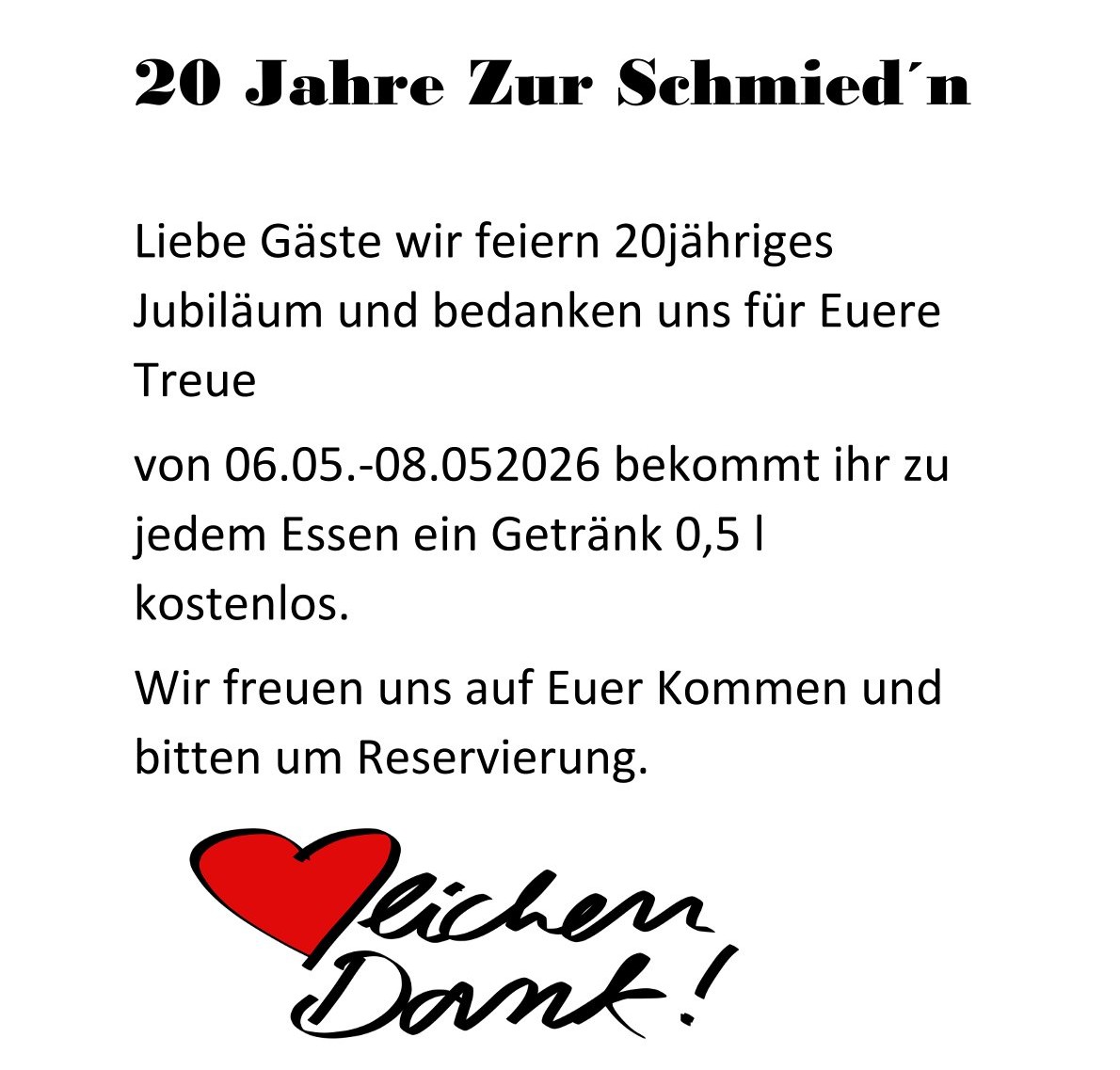 20 Jahre Jubiläum 